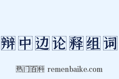 辩中边论释组词是什么意思的图片